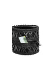 Handgelenktasche mit verstecktem Reißverschluss, elegantes Design | Noir Handmade