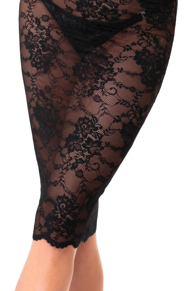 Elegantes Spitzenkleid mit Hakenverschluss und figurbetontem Schnitt | Noir Handmade