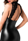 Neckholder Minikleid mit Spitzendetails und Hakenverschluss | Noir Handmade