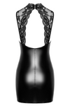 Neckholder Minikleid mit Spitzendetails und Hakenverschluss | Noir Handmade