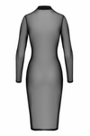 Transparentes Netzkleid mit zweiwege Reißverschluss | Noir Handmade