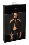 Transparenter Neckholder-Bolero mit Druckknöpfen | Noir Handmade