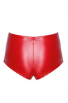Wetlook High-Waist Shorts mit elastischem Schnitt | Noir Handmade