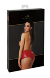 Wetlook High-Waist Shorts mit elastischem Schnitt | Noir Handmade