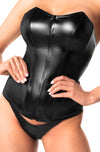 Trägerloses Corsagen-Top F334 mit elegantem Reißverschluss | Noir Handmade