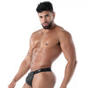 Schwarzer Neoprene Snap-String von TOF Paris – Ansicht 2