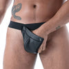 Schwarzer Neoprene Snap-String von TOF Paris – Ansicht 4