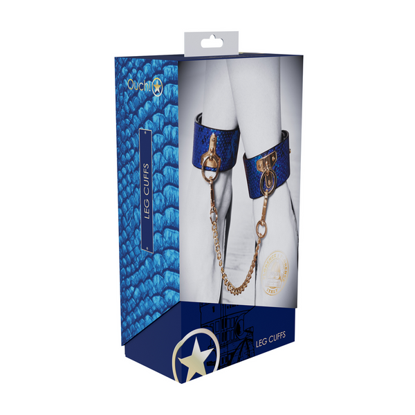 Blaues elegantes glänzendes Knöchelmanschetten Set für modische Akzente von Ouch! by Shots – Ansicht 2