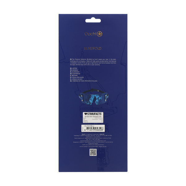 Blaues sündiges Augenmasken Accessoire für prickelnde Vorfreude von Ouch! by Shots – Ansicht 3