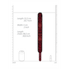 Rotes aufregendes Halsband mit markantem Rautenmuster und Kette von Ouch! by Shots – Ansicht 7