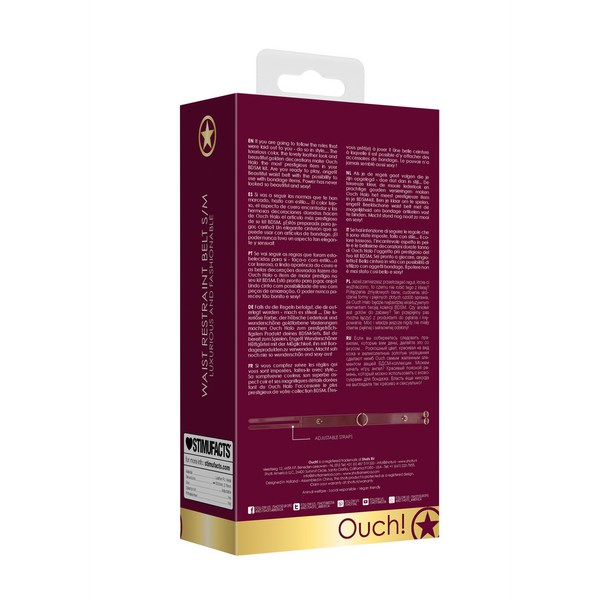 Roter eleganter Taillengürtel in hochwertiger Lederoptik von Ouch! by Shots – Ansicht 3