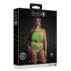 Grüner verführerischer UV-aktiver Body mit antikem Ausschnitt von Ouch! by Shots – Ansicht 9