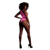 Pinkes leuchtendes Set mit Stehkragen und High Waist Slip von Ouch! by Shots – Ansicht 3