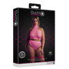 Pinkes leuchtendes Set mit Stehkragen und High Waist Slip von Ouch! by Shots – Ansicht 9