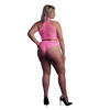 Pinkes leuchtendes Set mit Stehkragen und High Waist Slip von Ouch! by Shots – Ansicht 10
