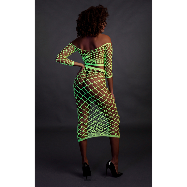 Grünes verführerisches Neon Set für aufregende Clubnächte von Ouch! by Shots – Ansicht 5