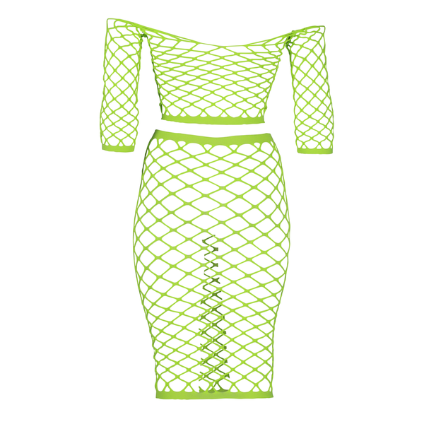 Grünes verführerisches Neon Set für aufregende Clubnächte von Ouch! by Shots – Ansicht 14