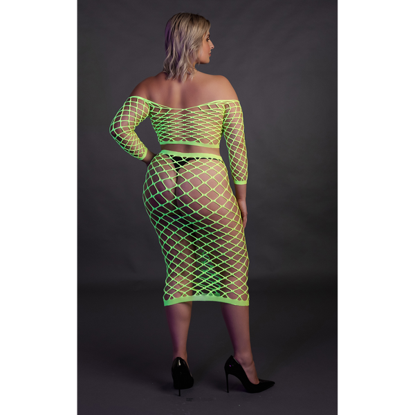 Grünes verführerisches Neon Set für aufregende Clubnächte von Ouch! by Shots – Ansicht 12