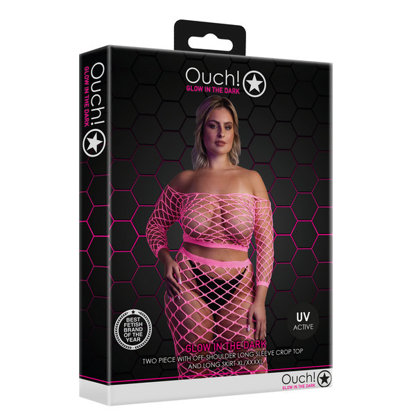 Pinkes erotisches schulterfreies Set für strahlende Clubnächte von Ouch! by Shots – Ansicht 9