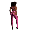 Pinker verführerischer Neon Bodystocking mit offenem Schritt von Ouch! by Shots – Ansicht 3