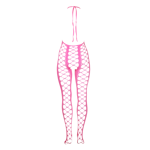 Pinker verführerischer Neon Bodystocking mit offenem Schritt von Ouch! by Shots – Ansicht 14