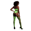 Grünes verführerisches Neon Set mit passenden Netzstrümpfen von Ouch! by Shots – Ansicht 3