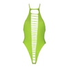Grüner leuchtender High Cut Body mit elegantem Halterneck Design von Ouch! by Shots – Ansicht 6