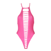 Pinker leuchtender High Cut Body mit elegantem Halterneck Design von Ouch! by Shots – Ansicht 6
