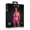 Pinker leuchtender High Cut Body mit elegantem Halterneck Design von Ouch! by Shots – Ansicht 9