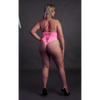Pinker leuchtender High Cut Body mit elegantem Halterneck Design von Ouch! by Shots – Ansicht 12