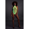 Grüner leuchtender Halterneck Body mit faszinierendem UV Effekt von Ouch! by Shots – Ansicht 4