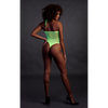 Grüner leuchtender Halterneck Body mit faszinierendem UV Effekt von Ouch! by Shots – Ansicht 5