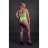 Grüner leuchtender Halterneck Body mit faszinierendem UV Effekt von Ouch! by Shots – Ansicht 12