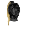 Schwarze mysteriöse Gesichtsmaske mit einer eleganten langen Perücke von Ouch! by Shots