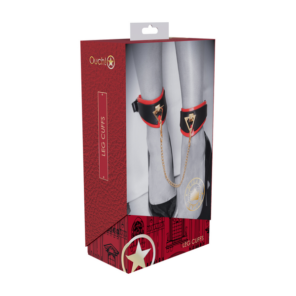 Rote verstellbare Manschetten mit modischem Metallfinish von Ouch! by Shots – Ansicht 2
