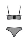 Transparentes Dessous-Set mit Netz und Spitze | Passion