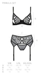 Edles Dessous-Set aus Netz mit floralem Samt Muster | Passion