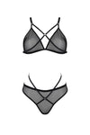 Transparentes Netz-Dessous-Set mit Hakenverschluss | Passion