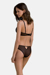 Transparentes Netz-Dessous-Set mit Bügel-BH und Slip | Passion