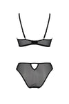 Transparentes Netz-Dessous-Set mit Bügel-BH und Slip | Passion