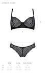 Transparentes Netz-Dessous-Set mit Bügel-BH und Slip | Passion