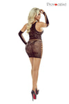 Transparentes Netzkleid mit passenden Armstulpen | Provocative