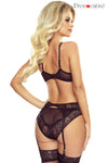 Elegantes Dessous-Ensemble mit Spitze und Netzstoff | Provocative