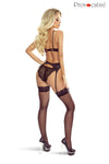 3-teiliges Spitzen-Dessous-Set mit Strumpfhalter und Bügel-BH | Provocative