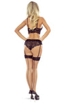 Elegantes Dessous-Set mit Spitze und Netz-Einsätzen | Provocative