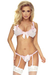 Verführerisches Tüll-Dessous-Set mit Strumpfhaltern | Provocative