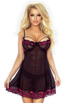 Babydoll aus Tüll und Spitze mit Bügel-BH und String | Provocative