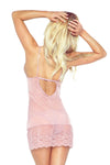 Zartes Chemise mit verstellbaren Trägern und seitlich gebundenem String-Tanga | Provocative