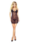 Elegantes Chemise mit verstellbaren Trägern und seitlich gebundenem Tanga | Provocative
