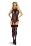 Transparenter Body mit abnehmbaren Strumpfhaltern und feinem Tüll | Provocative